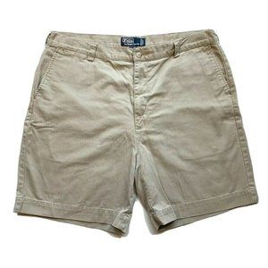 Vintage Polo Ralph Lauren Philip Chino Shorts Men 40 USA Fabric Flat Front Khaki